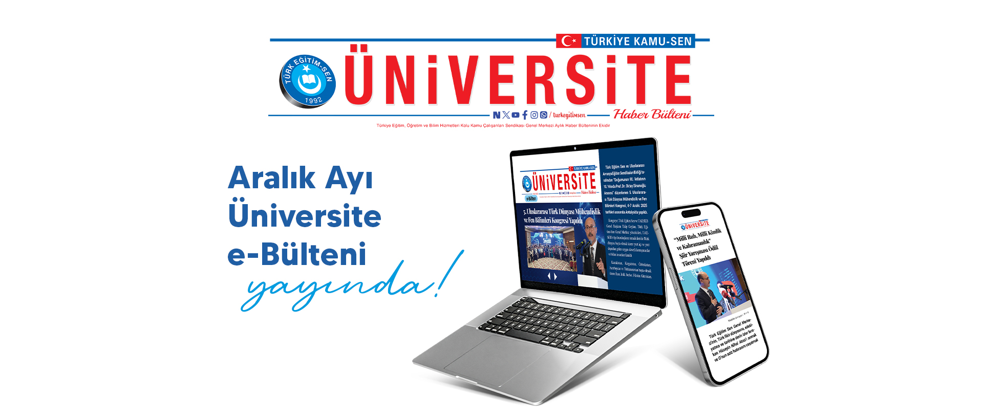 ARALIK AYI ÜNİVERSİTE E-BÜLTENİ YAYINDA