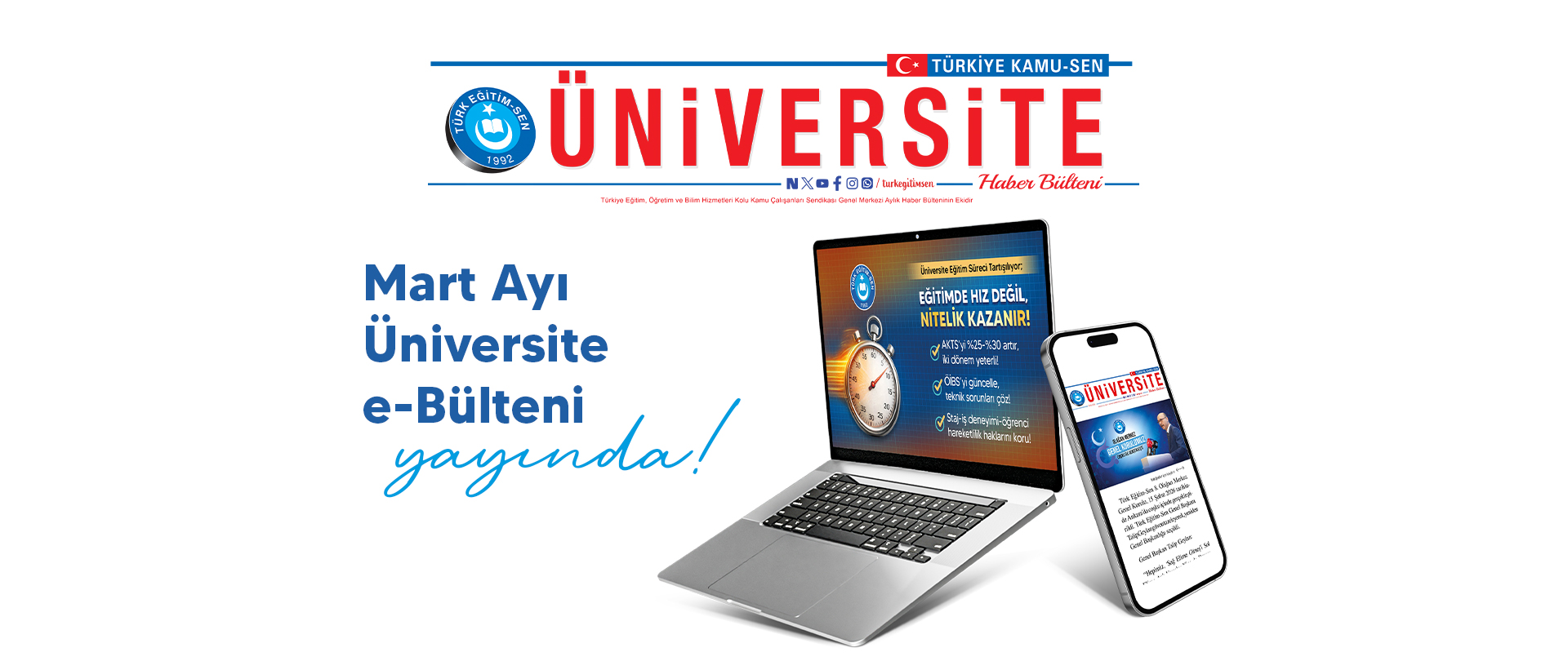 MART AYI ÜNİVERSİTE E-BÜLTENİ YAYINDA