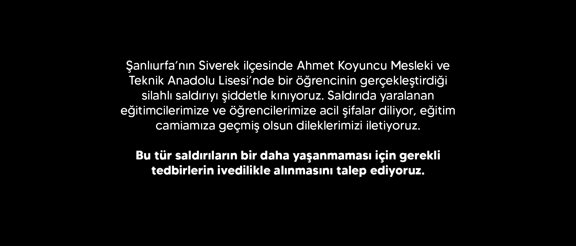 OKULLAR S.O.S VERİYOR!