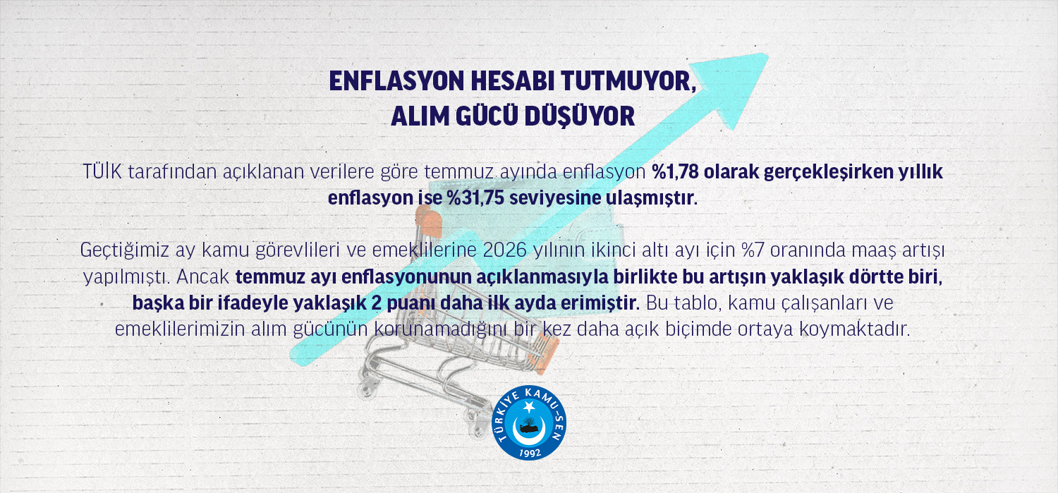 ENFLASYON HESABI TUTMUYOR, ALIM GÜCÜ DÜŞÜYOR