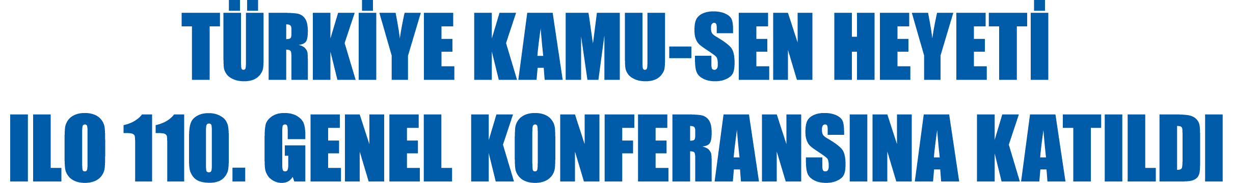 T RK YE KAMU-SEN HEYET ILO 110. GENEL KONFERANSINA KATILDI