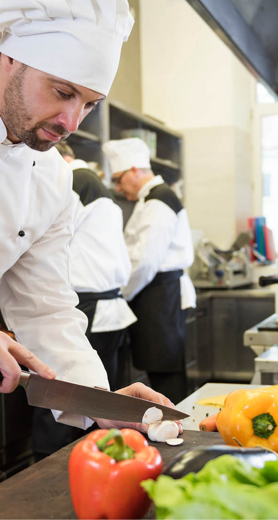 Restaurant chef at everyday work