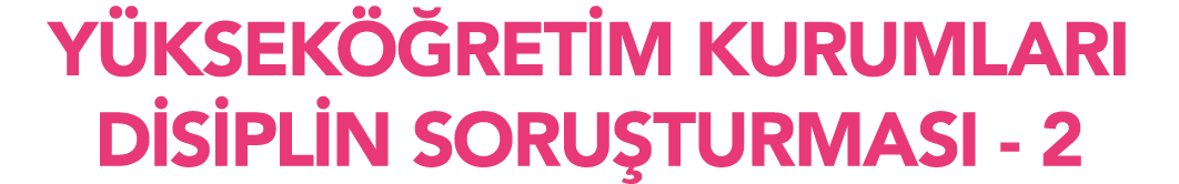 YÜKSEKÖĞRETİM KURUMLARI DİSİPLİN SORUŞTURMASI - 2