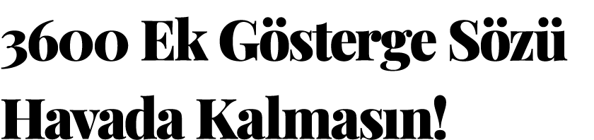 3600 Ek G sterge S z Havada Kalmas n!