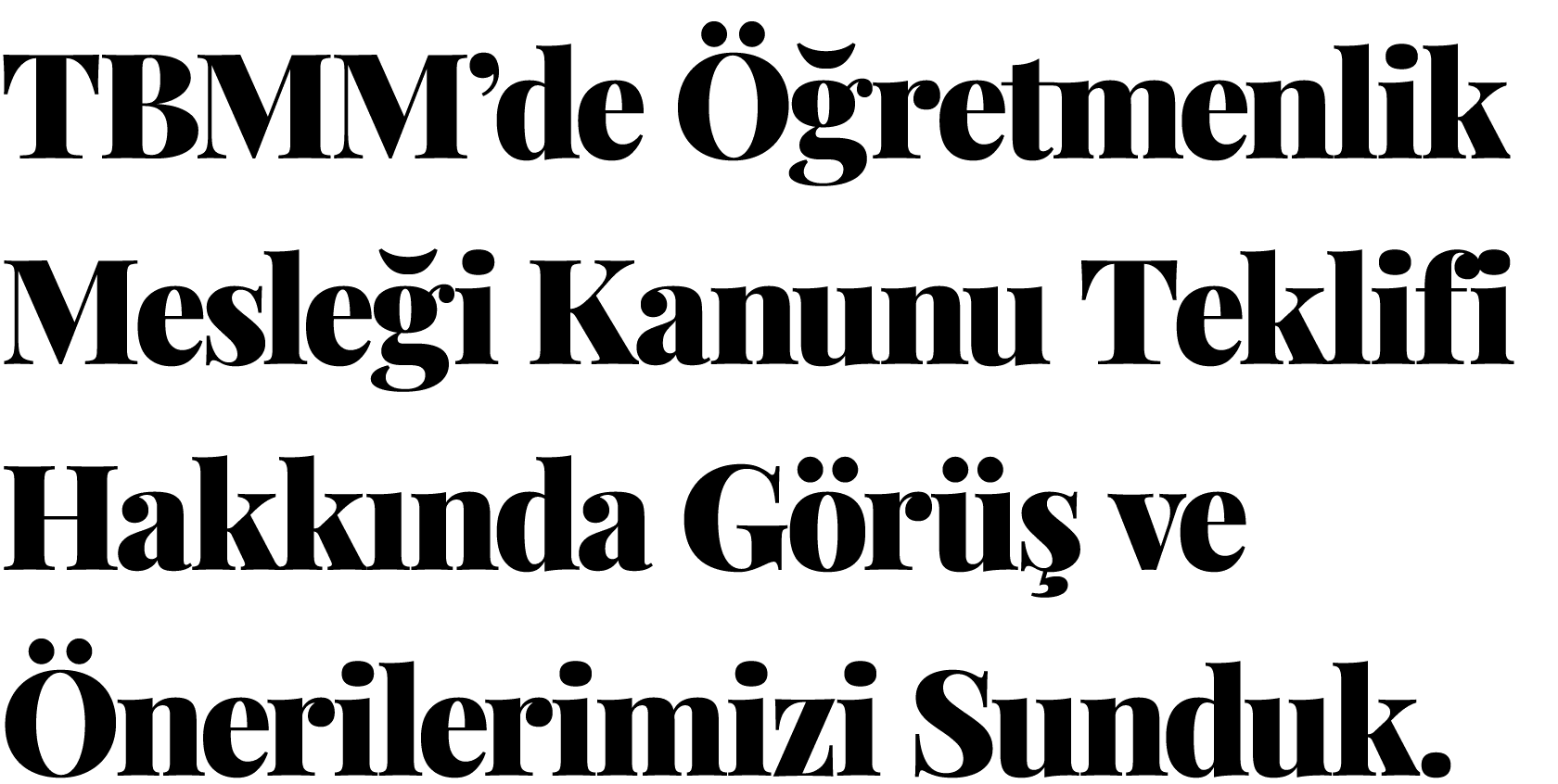 TBMM de Öğretmenlik Mesleği Kanunu Teklifi Hakkında Görüş ve Önerilerimizi Sunduk 