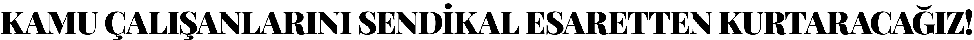 KAMU ÇALIŞANLARINI SENDİKAL ESARETTEN KURTARACAĞIZ 