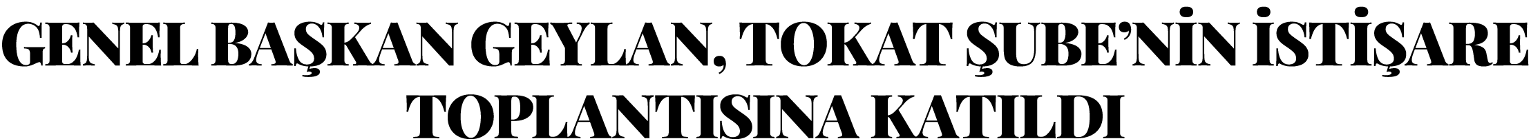 GENEL BAŞKAN GEYLAN, TOKAT ŞUBE NİN İSTİŞARE TOPLANTISINA KATILDI