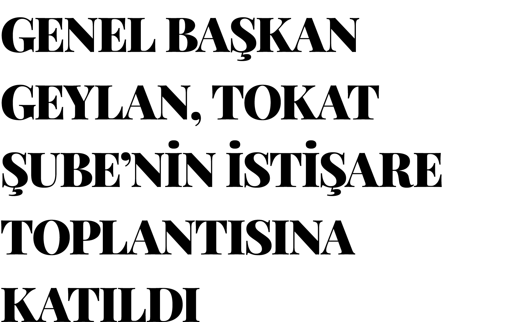 GENEL BAŞKAN GEYLAN, TOKAT ŞUBE NİN İSTİŞARE TOPLANTISINA KATILDI