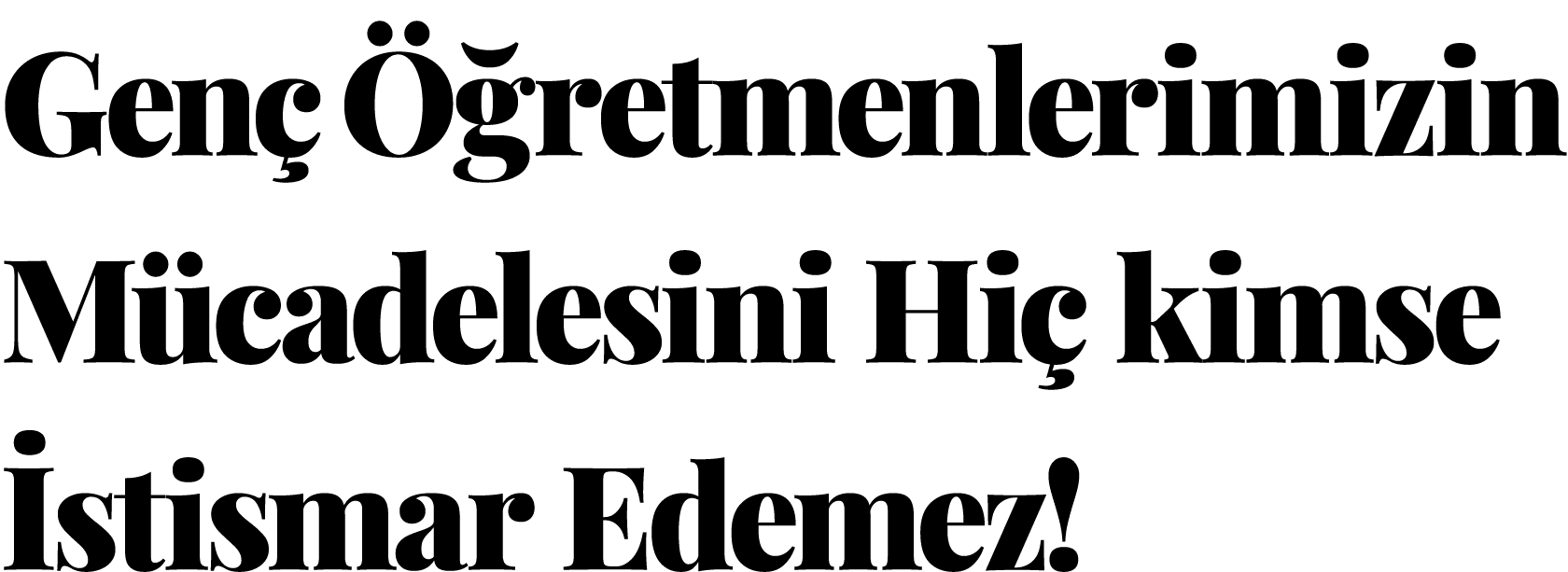 Genç Öğretmenlerimizin Mücadelesini Hiç kimse İstismar Edemez 