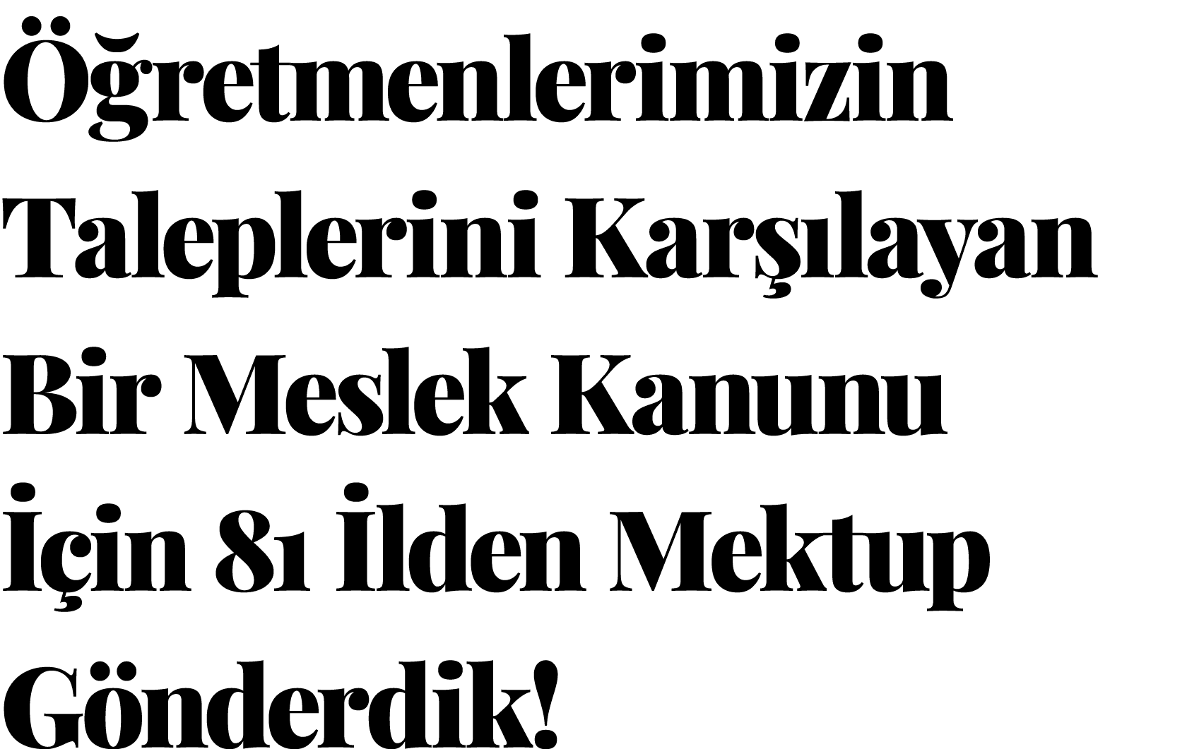 Öğretmenlerimizin Taleplerini Karşılayan Bir Meslek Kanunu İçin 81 İlden Mektup Gönderdik 