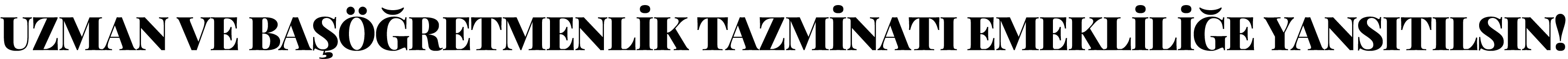 UZMAN VE BAŞÖĞRETMENLİK TAZMİNATI EMEKLİLİĞE YANSITILSIN 