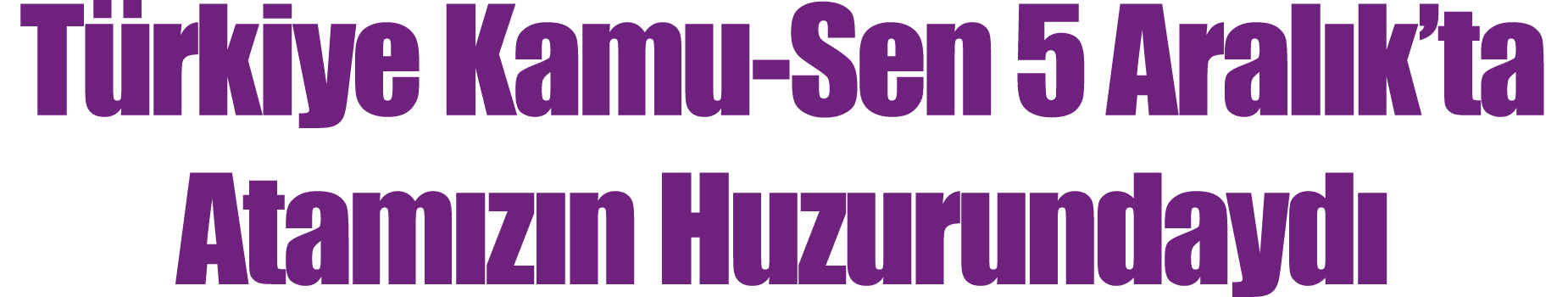 Türkiye Kamu-Sen 5 Aralık ta Atamızın Huzurundaydı