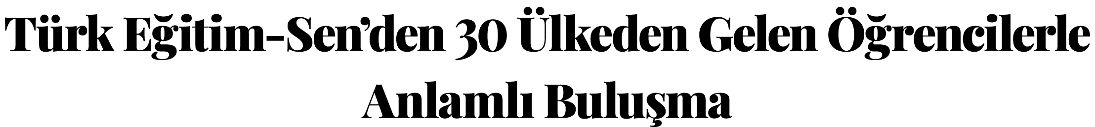 Türk Eğitim-Sen den 30 Ülkeden Gelen Öğrencilerle Anlamlı Buluşma