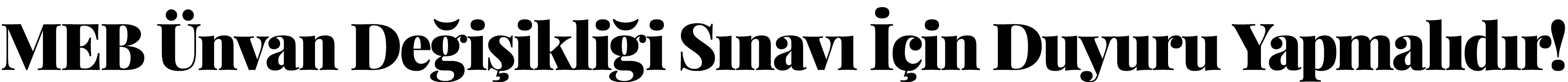 MEB Ünvan Değişikliği Sınavı İçin Duyuru Yapmalıdır 