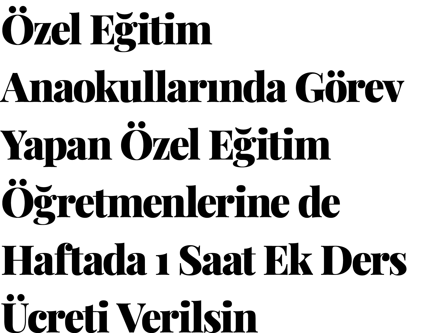  zel E itim Anaokullar nda G rev Yapan zel E itim   retmenlerine de Haftada 1 Saat Ek Ders  creti Verilsin 