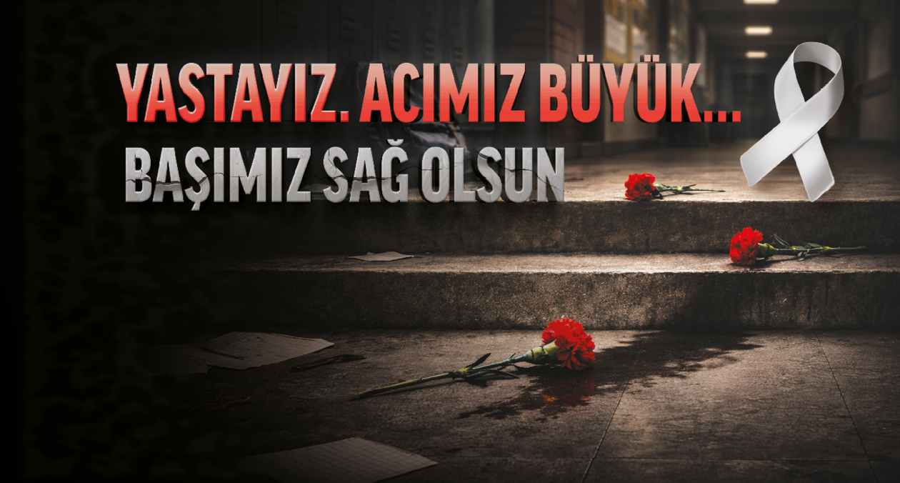 A poster with a white ribbon and red roses. Description generated by AI