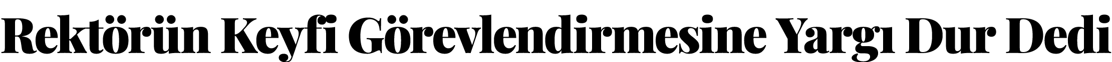 Rekt r n Keyfi G revlendirmesine Yarg Dur Dedi