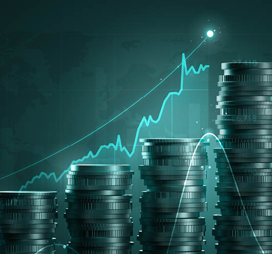 Money growth business graph economy finance stock or currency investment financial diagram profit chart of global exchange market price shares on economic analysis 3d background with success trade.