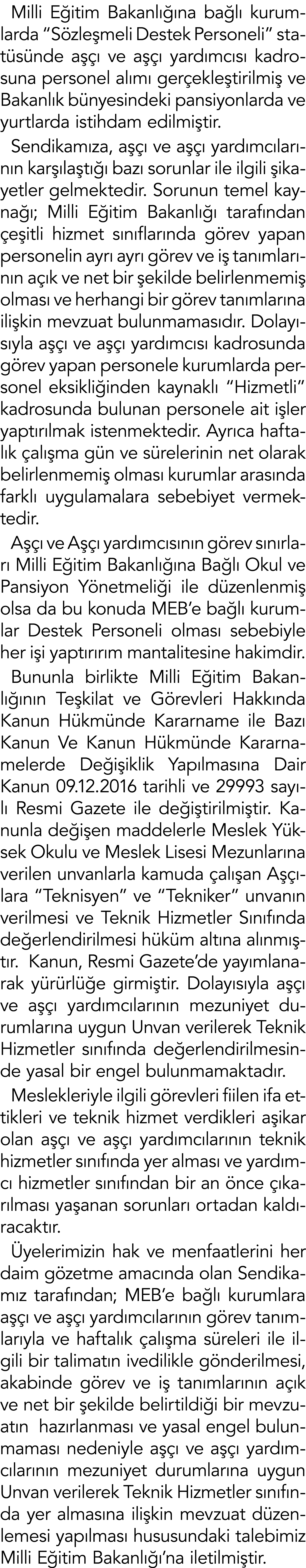 Milli E itim Bakanl  na ba l  kurumlarda “S zle meli Destek Personeli” stat s nde a    ve a    yard mc s  kadrosuna ...